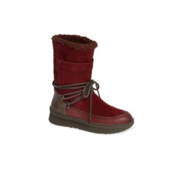 💕 NWOB OTBT Slope Women's 6.5 Faux Fleece Shearling Lined Leather Winter Boots - Picture 2 of 3